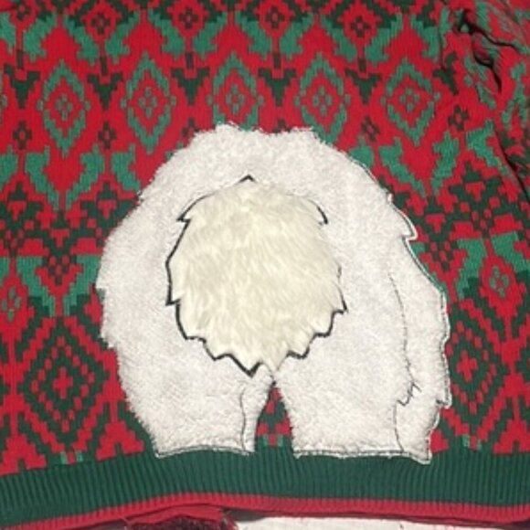 Holiday Time Men's Red Green Llama Festive Ugly Christmas Sweater Size Medium - Picture 5 of 8
